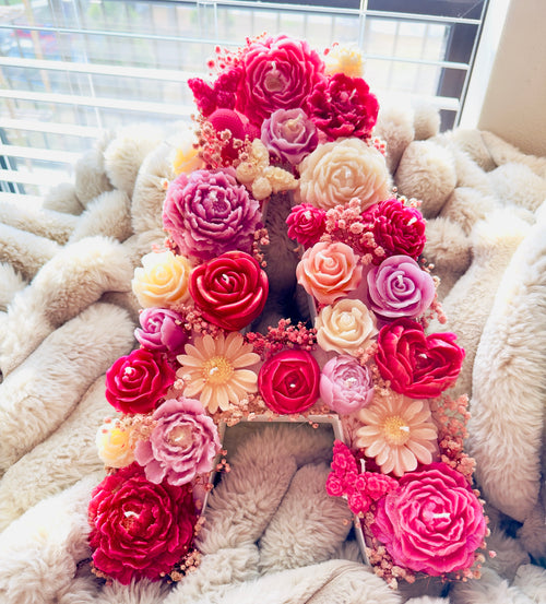 Personalized Flower Candle Bouquet | Custom Gift