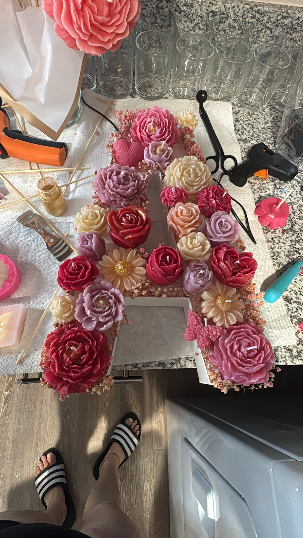 Personalized Flower Candle Bouquet | Custom Gift